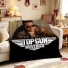 Top Gun Maverick Movie Poster Pattern Blanket Fluffy Plush Throw Blanket For Living Room Gaming Room Home Decor Holiday Gift