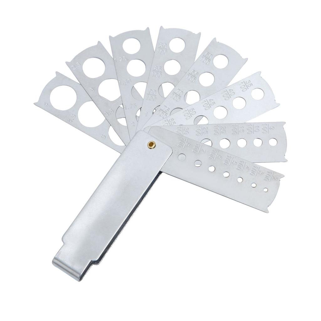 Jewellers Tools Diamond Gemstone Fan Measuring Tool Round Gem Gauge Multipurpose for Stone Jewelry Measuring Tool