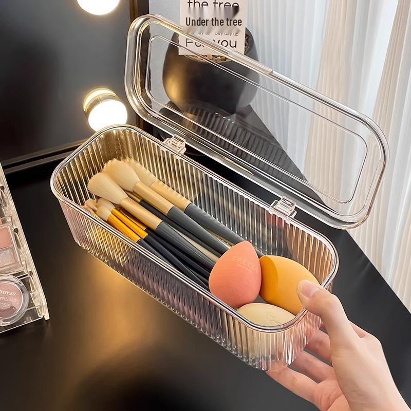 Acrylic Transparent Storage Box for Cosmetics, Makeup Brushes, and Pens