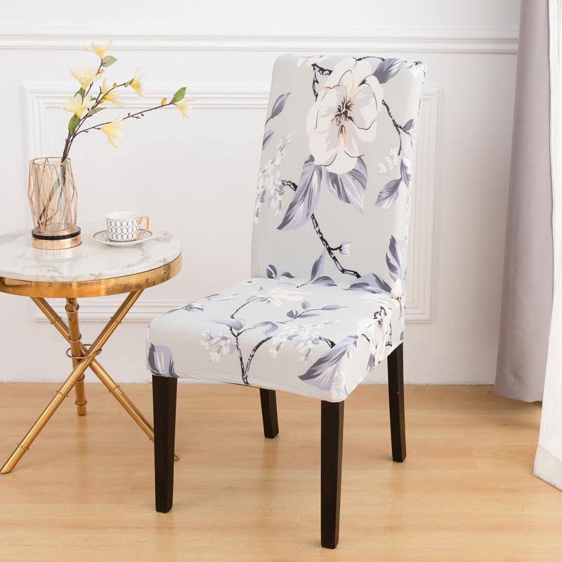 Dining Room Chair Cover Elastic Print Kitchen Parsons Chair Covers Spandex Chair Decorative Furniture Protective Cover