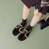 Krazing Pot Suede Fur Spring Autumn Winter Flats Lace Up Women Keep Warm Casual Shoes