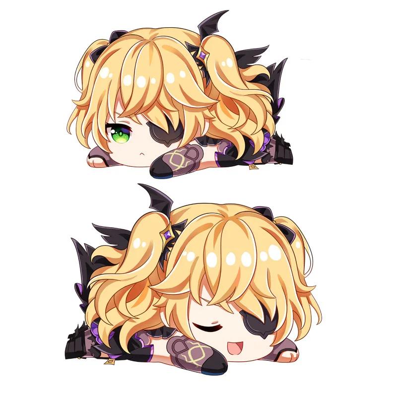 Genshin Impact Plush Pillow Anime Plushie Sofa Cushion Paimon Amber Lumine Keqing Klee Barbara Cartoon Stuffed Toy Birthday Gift