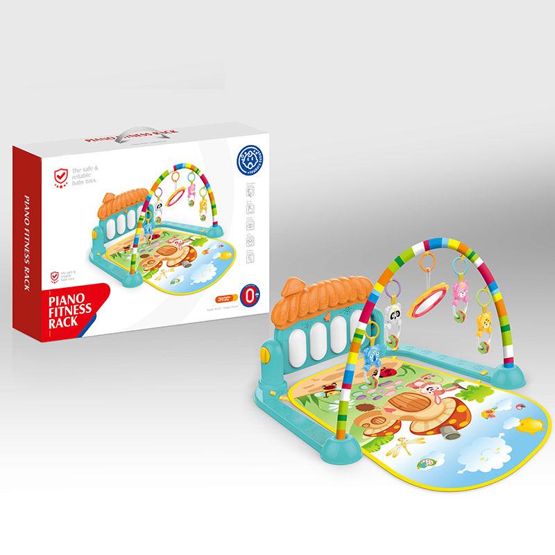 Infant Musical Play Mat & Piano Gym with Rattle Toys (0-18 Months)