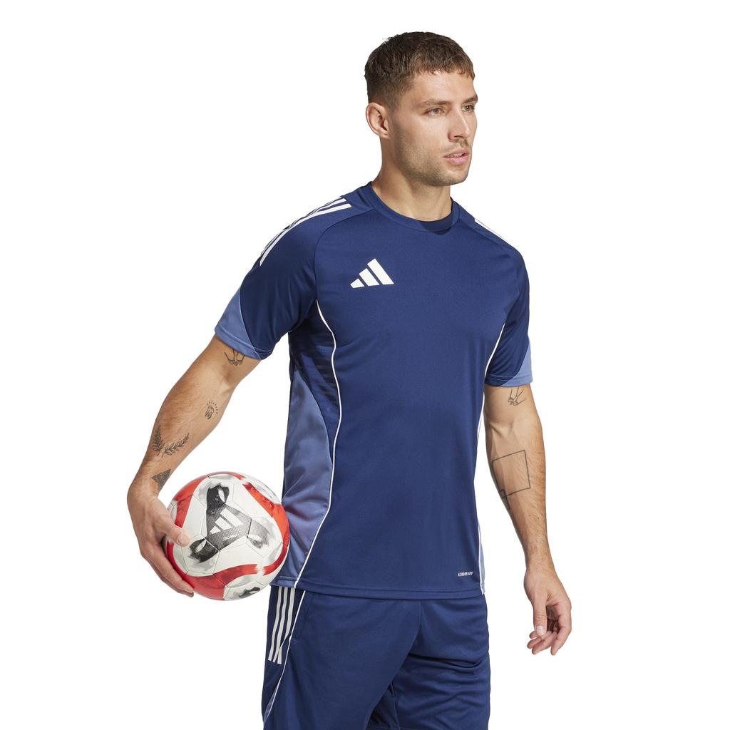 Adidas Tiro 25 Competition Training Jersey Short Soccer Team Navy Blue Size M Men's (JSK16), Sleeve, T-Shirt, Blue/Crew (JI6555),