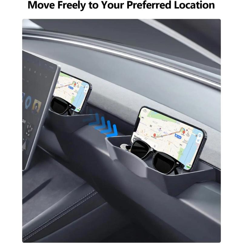 Telefoonhouder voor Auto voor Tesla Model Y Juniper/Model 3 Highland Centrale Bediening Opbergdoos Dashboard Brillenhoesje Auto Accessoires
