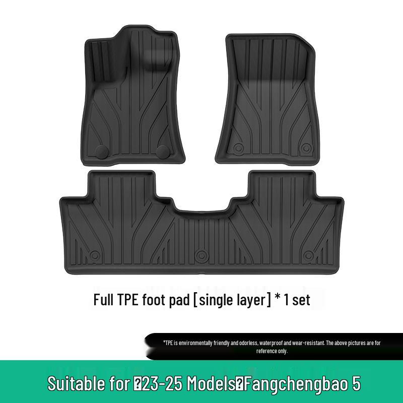 Eco-Friendly TPE Floor, Trunk, and Seat Back Mats for 2023-2025 Fangchengbao 5 Models