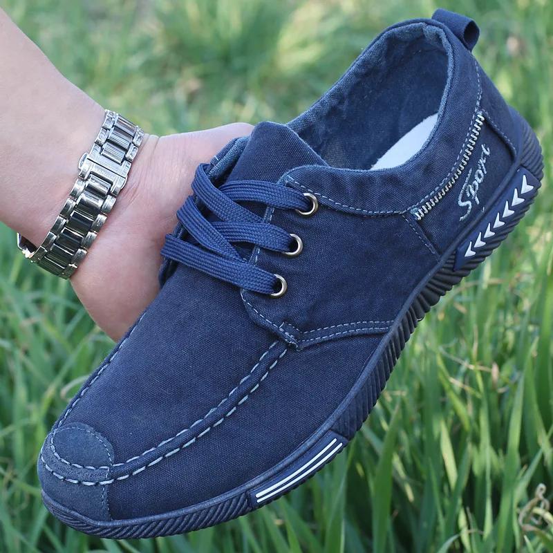 Canvas Men Shoes Denim Lace-Up Men Casual Shoes New  Plimsolls Breathable Male Footwear Spring Autumn Men Footwear866
