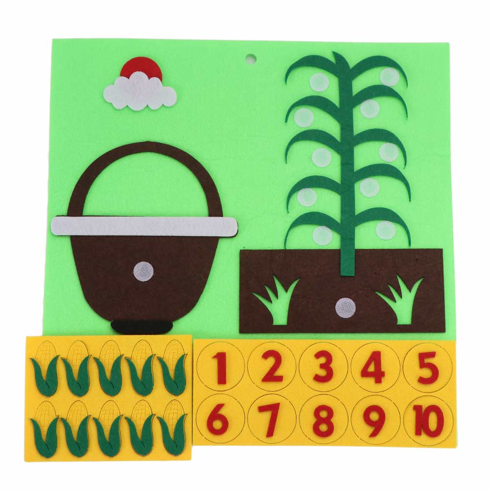 Math Board Children Finger Numbers Toys Montessori Toys Felt Math Toy Kids Early Educational Toy