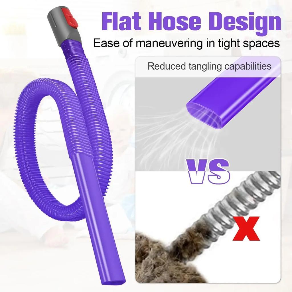 Trockner Abluftreiniger Set Staubsauger Schlauchaufsatz für Dyson V15 V12 V11 V10 V8 V7 V6 Staubsauger Flusenentferner Staubsaugeraufsatz