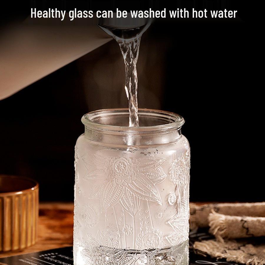 Luftdichtes Glasvorratsglas für Snacks, Trockenfrüchte, Tee, Zucker und Getreide