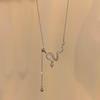 Elegante Verstellbare Diamant-Schlangen-Halskette - Hochwertige Modische Pulloverkette für Damen.