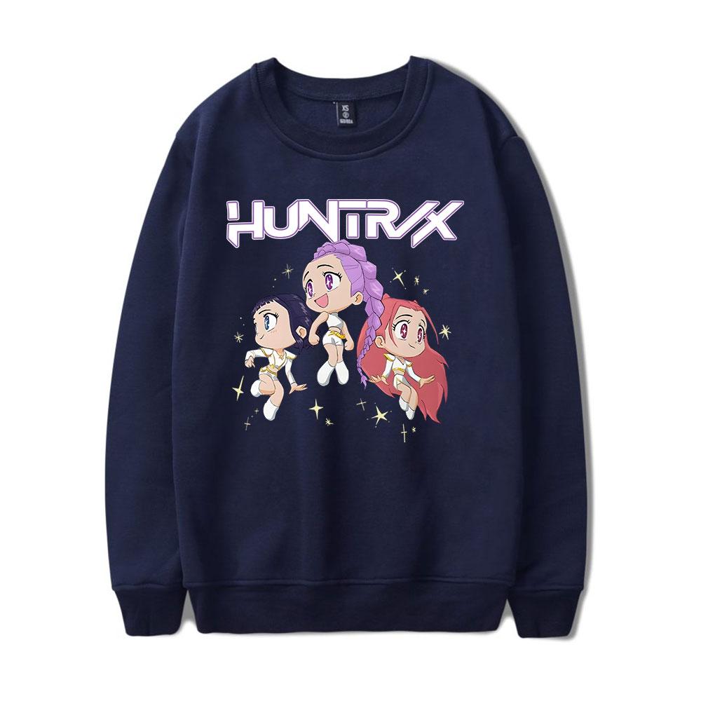 

Новая Мода KPop Охотники на Демонов Мультяшный Свитер с Круглым Вырезом Мужской/Женский Худи Харадзюку Уличная Одежда Толстовки Модные Топы Повседневная Одежда для Подростков M темно-синий