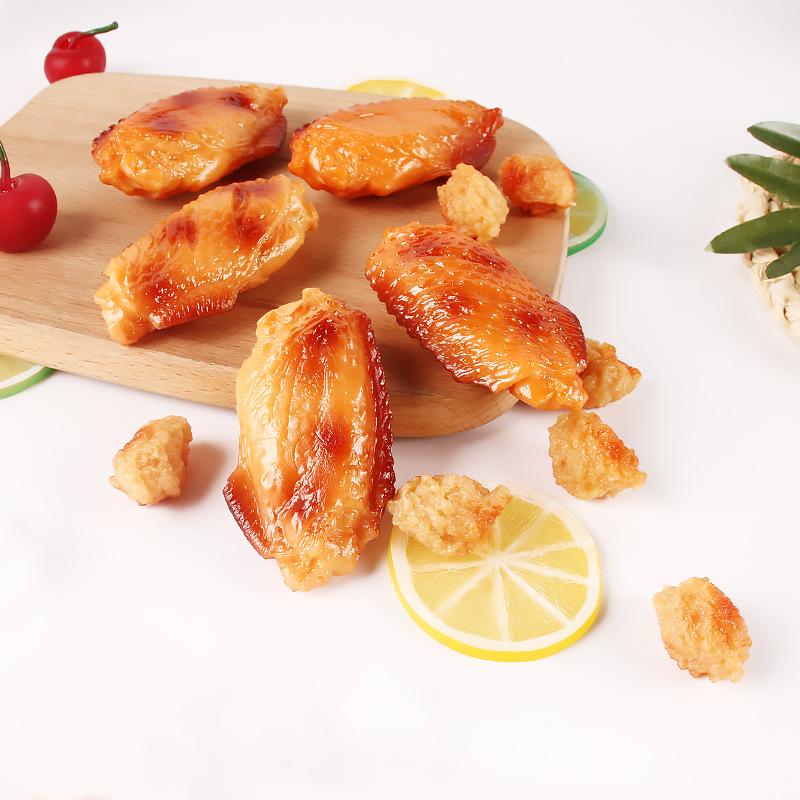 5PCS Fake Food Simulation Chicken Thighs and Wings Kitchen Model Props Burger Shop Window Decoration Wedding Party Home Decor