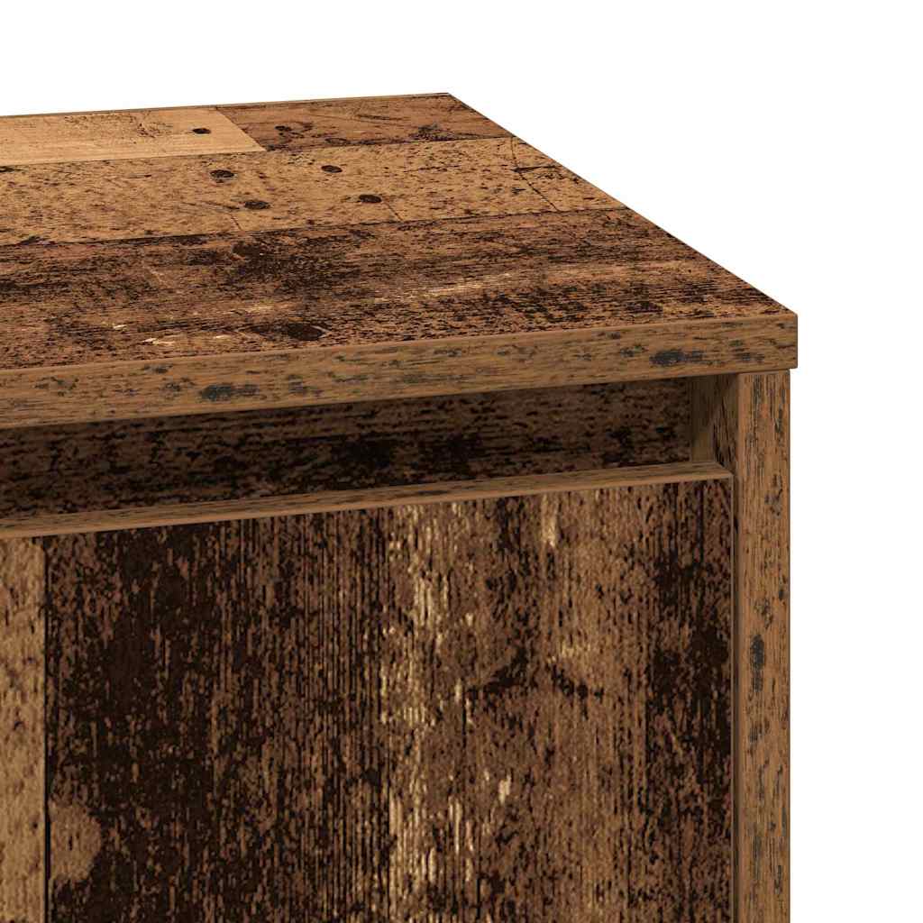 Nightstand Reclaimed Wood Look 39 X 34.5 X 50 Cm Engineered Wood