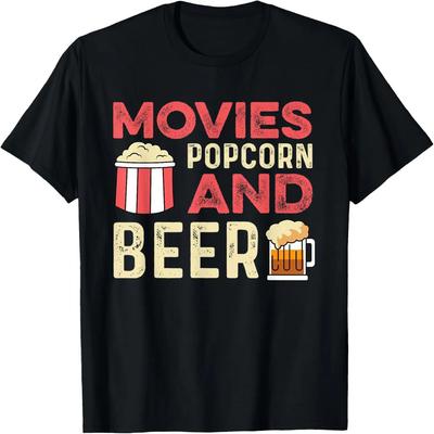 Movie Popcorn Beer Movie Critic T-Shirt