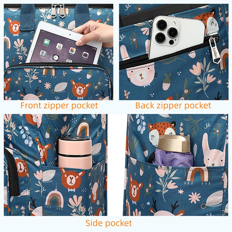 Telescopic Trolley Bag Supermarket Shopping Bag Folding Portable Lightweight Universal Wheel Travel Bag