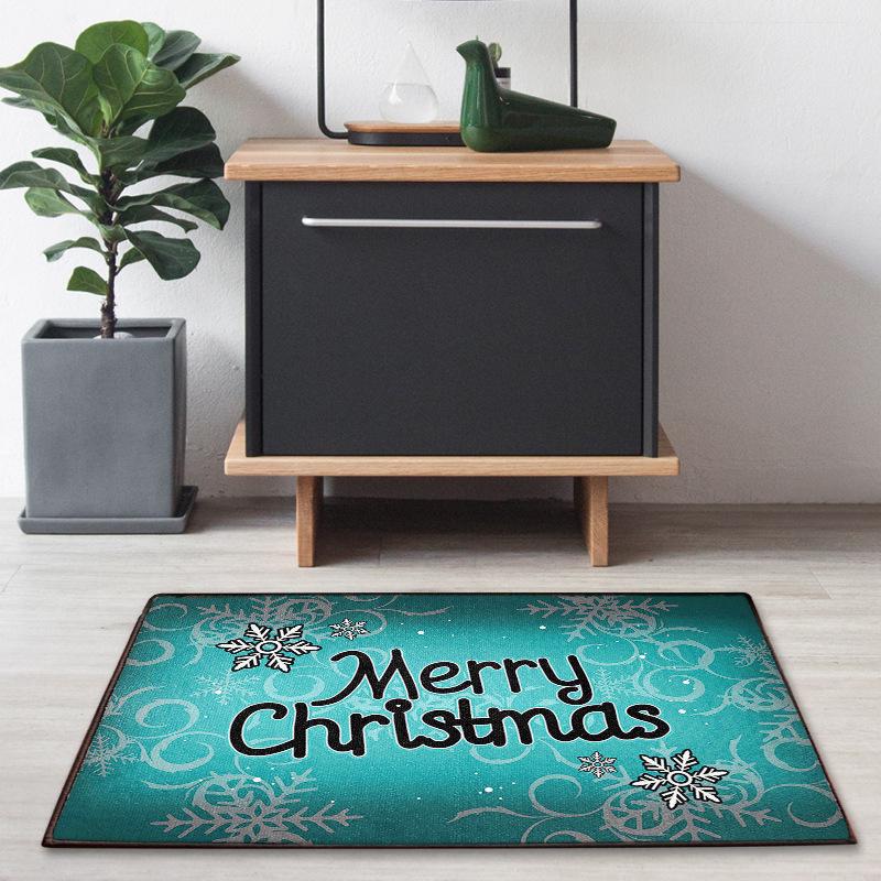 Creative Christmas Floor Mat for Washing the Front Yard Path Floor Mat, Entryway Wall Rug for Home Decoration