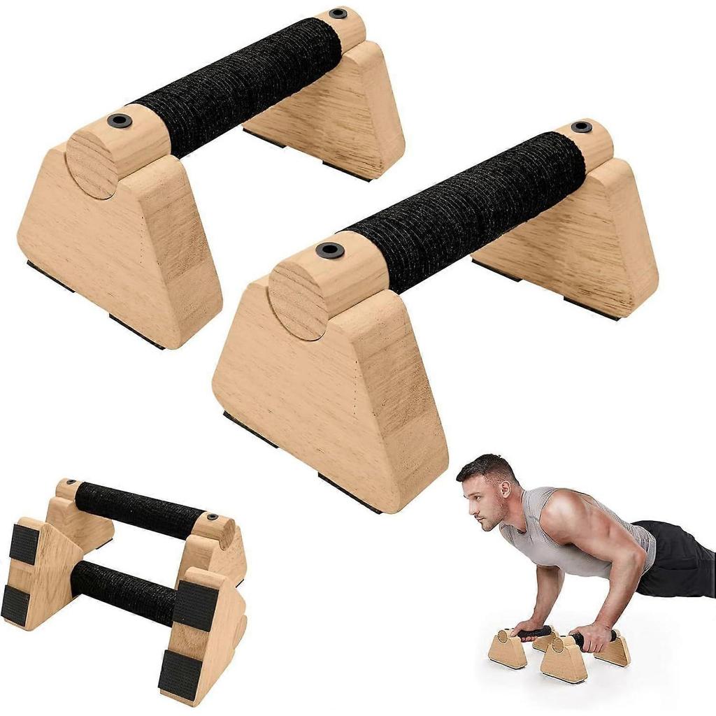 Parallettes Bars - Wooden Calisthenics Equipment for Handstand Training, Push Up Bars & Calisthenics Bar - Handstand Blocks and Pushup Handles for Men