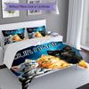 3PC Custom Name Space Kittens Adventure Bedding Set Duvet Cover Closure Includes 1 Duvet Cover & 2 Pillowcases for Bedroom
