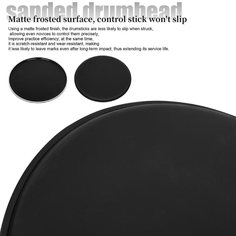 Black Sandblast Snares Drum Head Nonslip Surfaces Percussion Jazz And Snares Drum Head Cover for Practice And Performances
