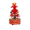 Wooden Rotating Christmas Tree Music Box - Holiday Decoration & Children's Gift