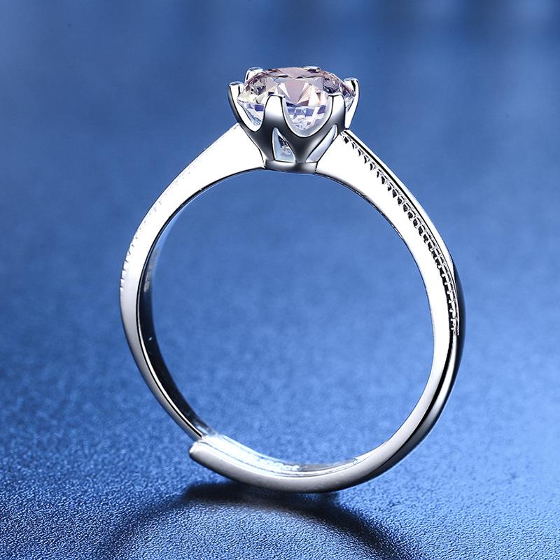 Tancise Classic 925 Sterling Silver 7A Zircon Moissanite Ring for Ladies Jewelry Women Wedding Party Gifts