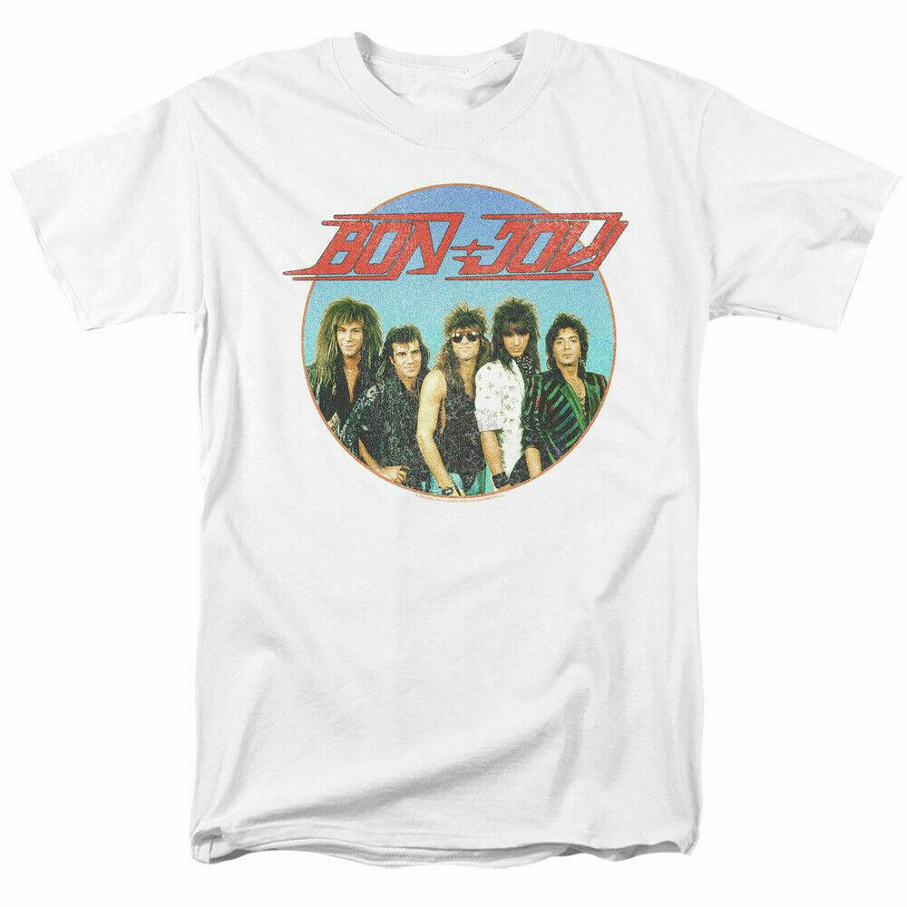 26 Bon Jovi Bon Sphere T Shirt Officially Licensed Rock Band Merch Tee White Unisex T-Shirt XL