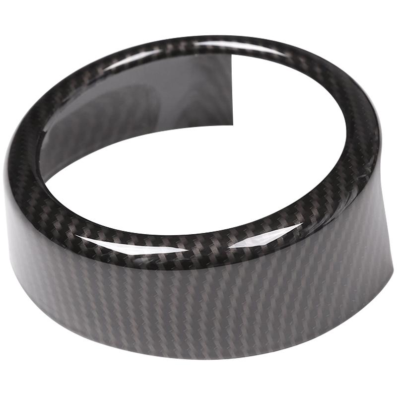 Parrilla trasera de fibra de carbono ABS, anillo decorativo para parrilla delantera, marco con borde negro, compatible con Alfa Romeo Giulia 2017-