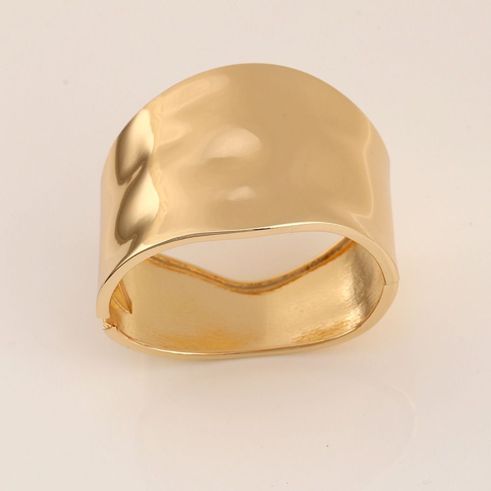 Textured Exaggerated Bracelet Matte Wide Side Bangle Retro Simple Metal Bracelet  Daily