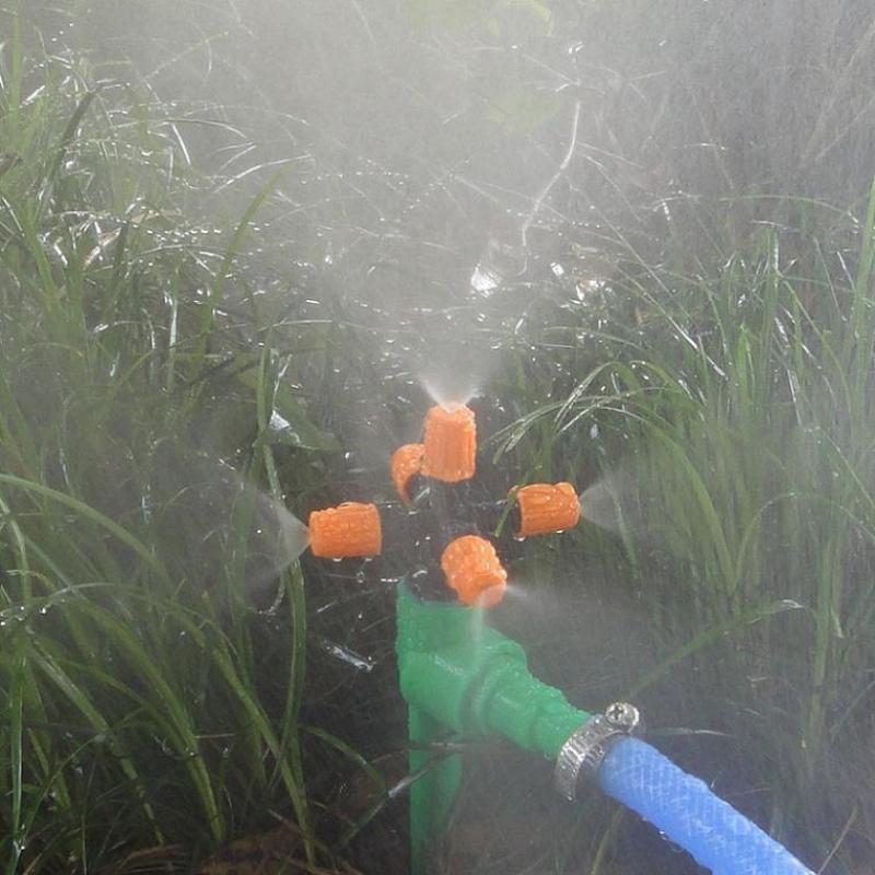 2pcs 5-Head Nozzle Spray, Water Spray for Garden Lawn Irrigation, Outdoor Plant Watering, Misting Nozzle with Atomizing