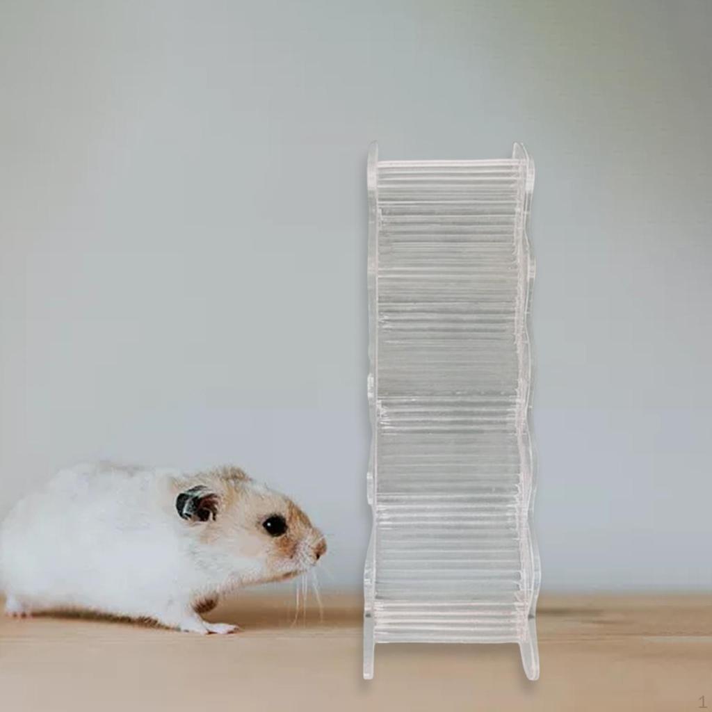 Acrylic Ladder Bridge Hamster Climbing Toy Clear Decor Cage Habitat