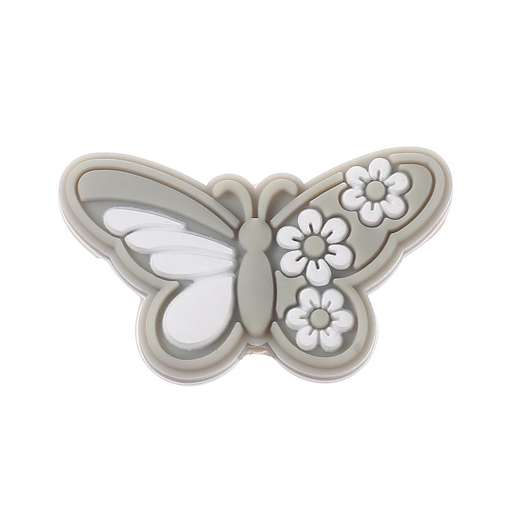 10Pcs 19x32mm Cartoon Butterfly Silicone Beads Food Grade Teether Bead For Jewelry Making DIY Pacifier Chain Necklace Bracelet