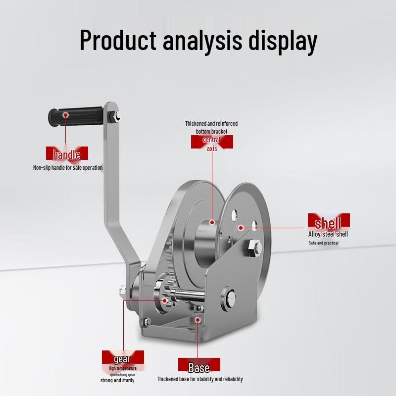 WEZHO Stainless Steel Hand Crank Winch