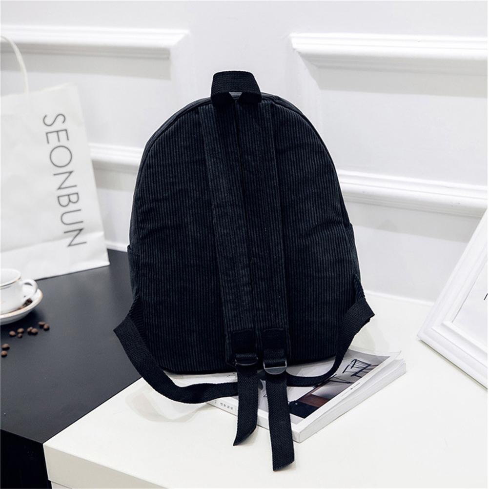 Corduroy Backpack Striped School Bag Travel Backpack Casual Daypack Laptop Backpack for Boys Girls