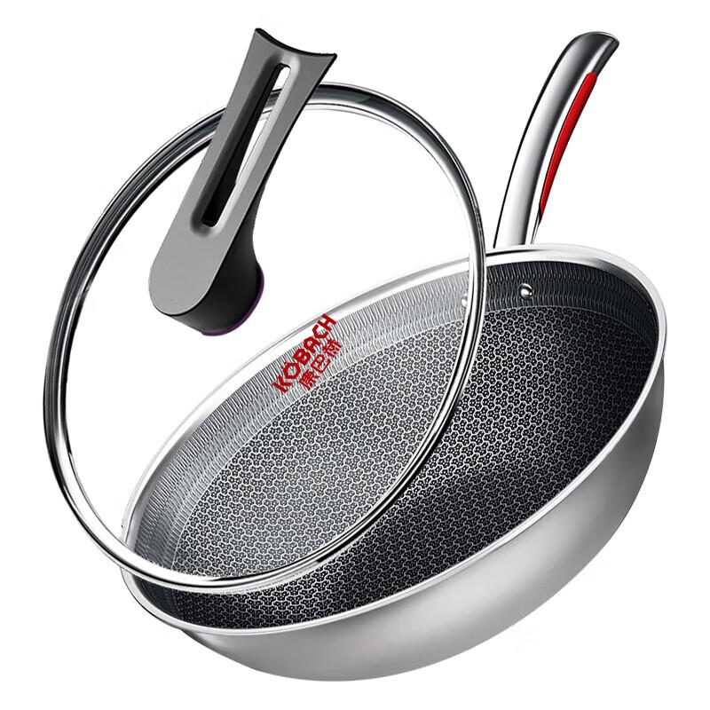 Kangbach 316 Tri-ply Steel Non-stick Wok Set 32cm