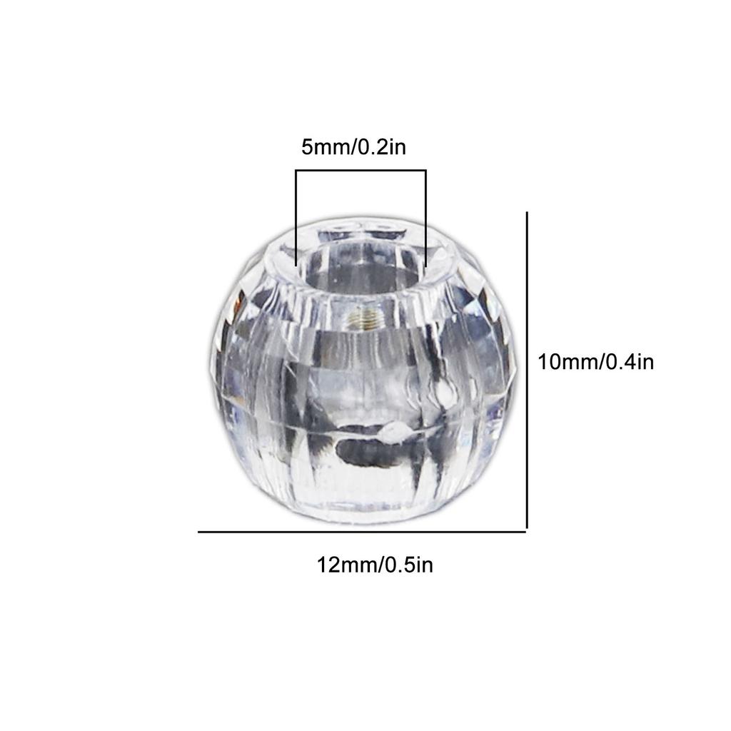 100Pcs Hair Beads Plastic Transparent Hair Extension Link Beads for DIY Hair Braiding Ornaments