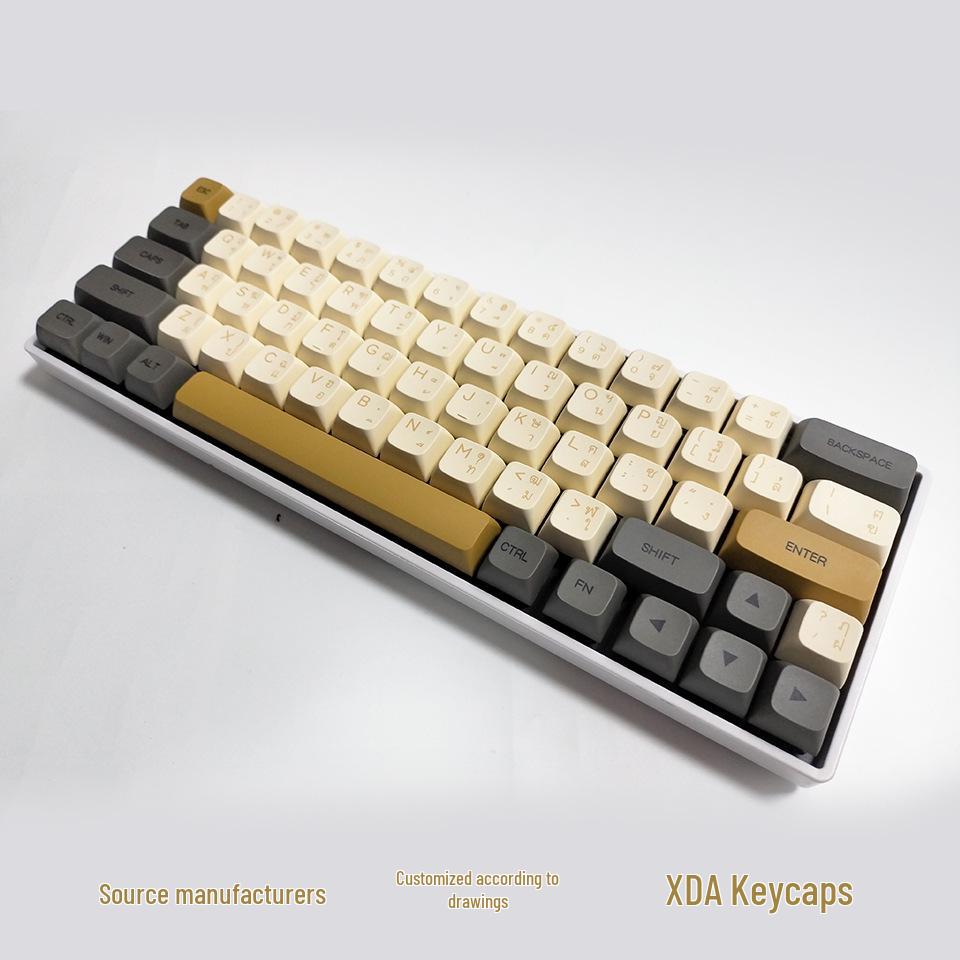XDA PBT Keycaps Set: 125 Keys, Zhuyin, Korean, Thai, Russian, MX Switch Compatible