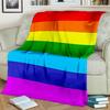 Coperta Cartone Animato 3D Colori Arcobaleno Illusione, Morbida Coperta da Divano per Casa Camera da Letto Letto Divano Picnic Viaggio Ufficio Coperta per Bambini