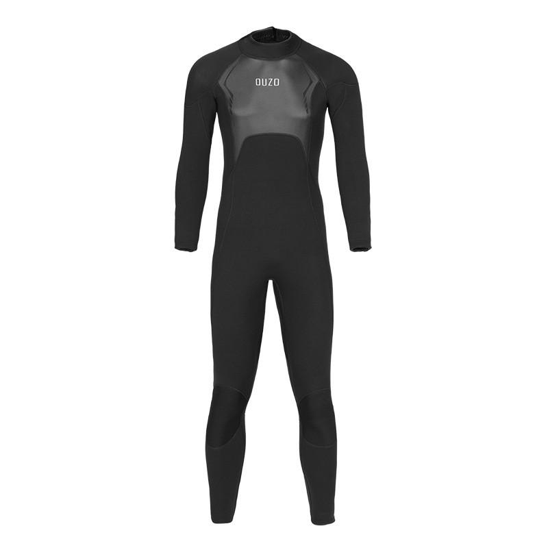 OUZO 3mm Diving Suit Men's Long-sleeved One-piece Thickened Warm Surfing Swimming Snorkeling