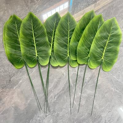 12pcs Green Realistic Artificial Banana Leaf Palm Branches Weddings Birthdays Living Room Office Home Garden Decoration Foliage