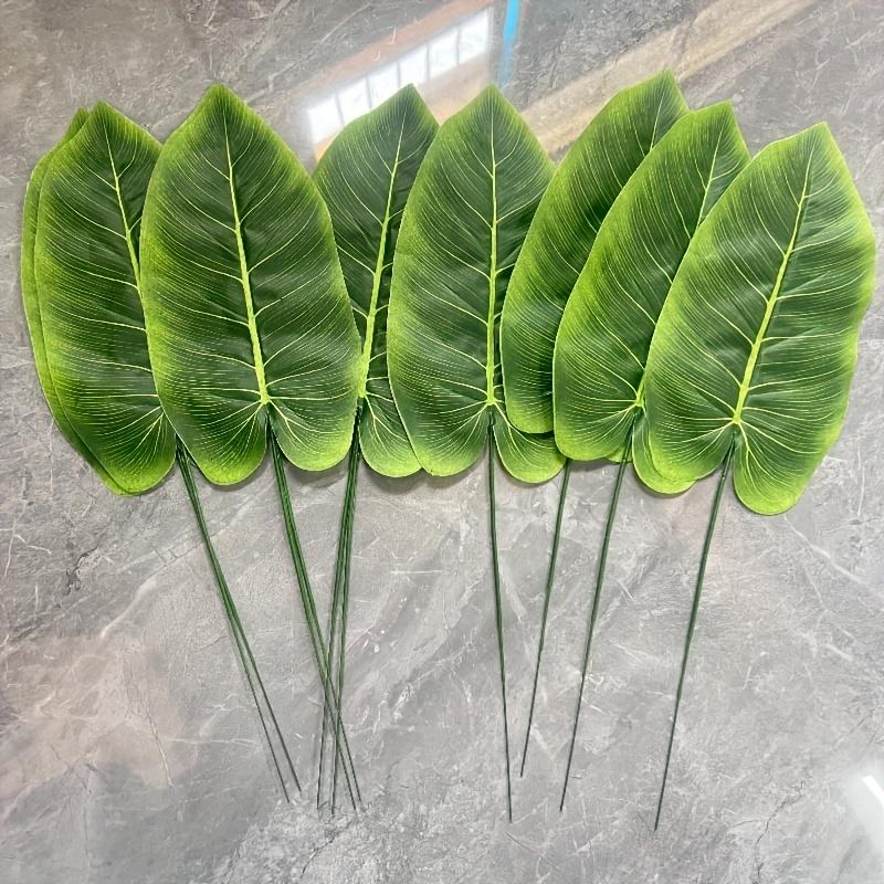 12pcs Green Realistic Artificial Banana Leaf Palm Branches Weddings Birthdays Living Room Office Home Garden Decoration Foliage