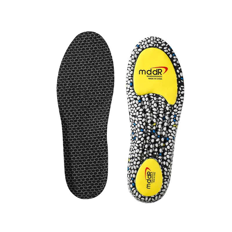 3A Grade Antibacterial Breathable Sports Insole: Comfortable, Sweat-Absorbent, High Elastic, Shock-Absorbing for Running, Basketball, and Badminton