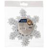 White Felt Snowflake Drink Coasters Orion 6-Piece Set 13.5x12cm