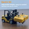 2-in-1 Desktop Mini Alloy Toy 1:64 Bluetooth Remote Control Forklift Car with Trailer Christmas New Year Gift In Color Box