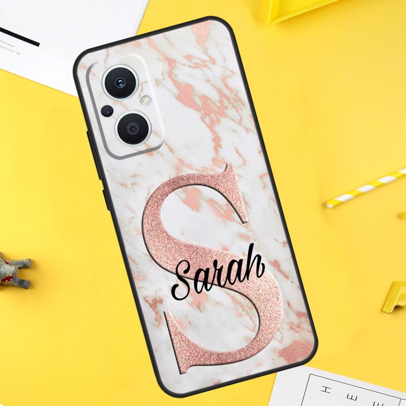 PERSONALISED INITIALS MARBLE Case For OPPO Find X5 X6 Pro X2 Lite X3 Neo OPPO Reno 8T 10 5Z 2Z 4Z 4 5 6 7 8 Lite Coque
