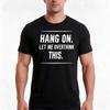 Hang On Let Me Overthink This Funny Saying Tshirt Summer Casual Cotton Tee Oversized Streetwear Tops Vintage Graphic Print