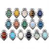 Mitoot Retro Gem Engraved Brooch Pendant Cockroach Crystal Agate Shell Inlaid Stone Pin Necklace