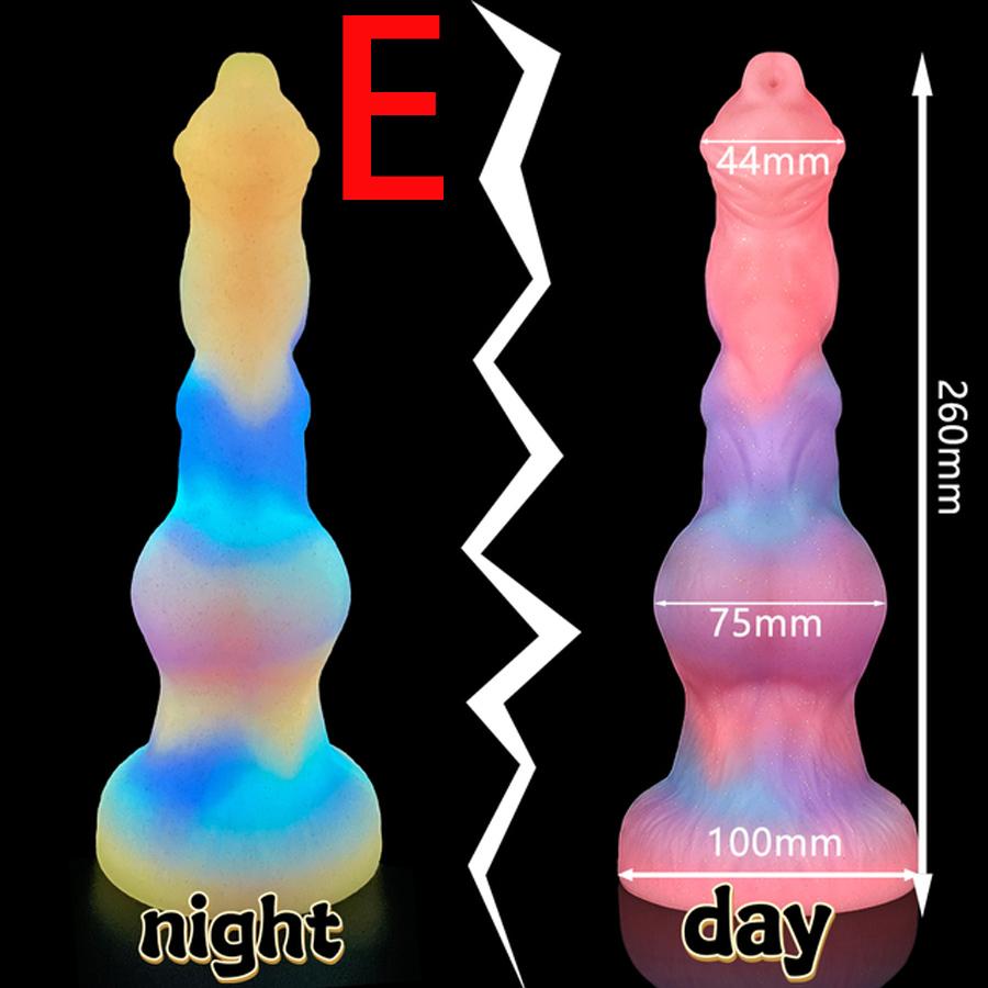 Super Soft Lightable Animal Penis Dog Dildo Adult Sex Toy Female Monster Cock Suction Cup Anal Toy Male Female Masturbation