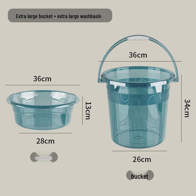 ZISIZ Transparent Portable Plastic Bucket