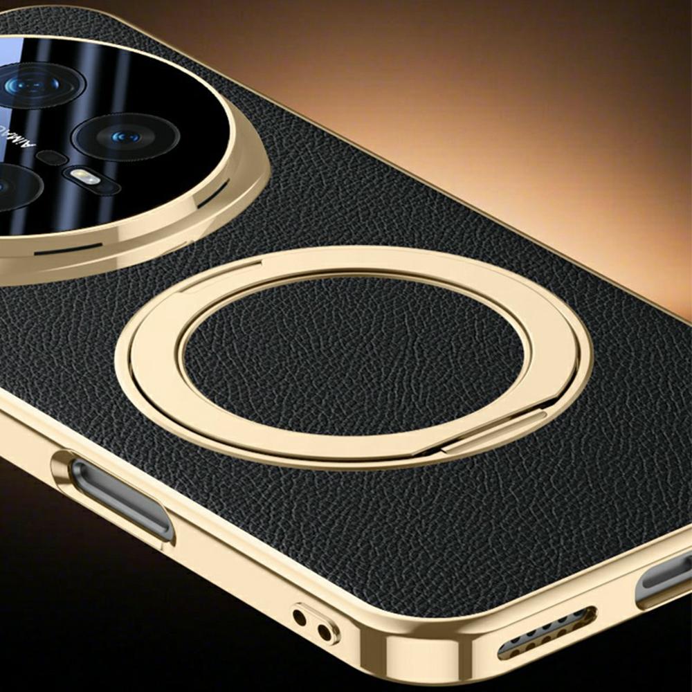 Pro Honor Magic8 Pro 5G Pouzdro Magnetický Otočný Stojan Kožené + PC + Akrylové Kryt Telefonu s Tvrzeným Sklem Zadní Displejová Fólie